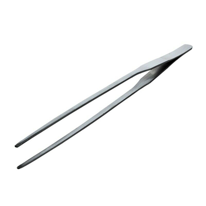 Stainless Steel Aquarium Live Plant Straight Tweezers B9Y3