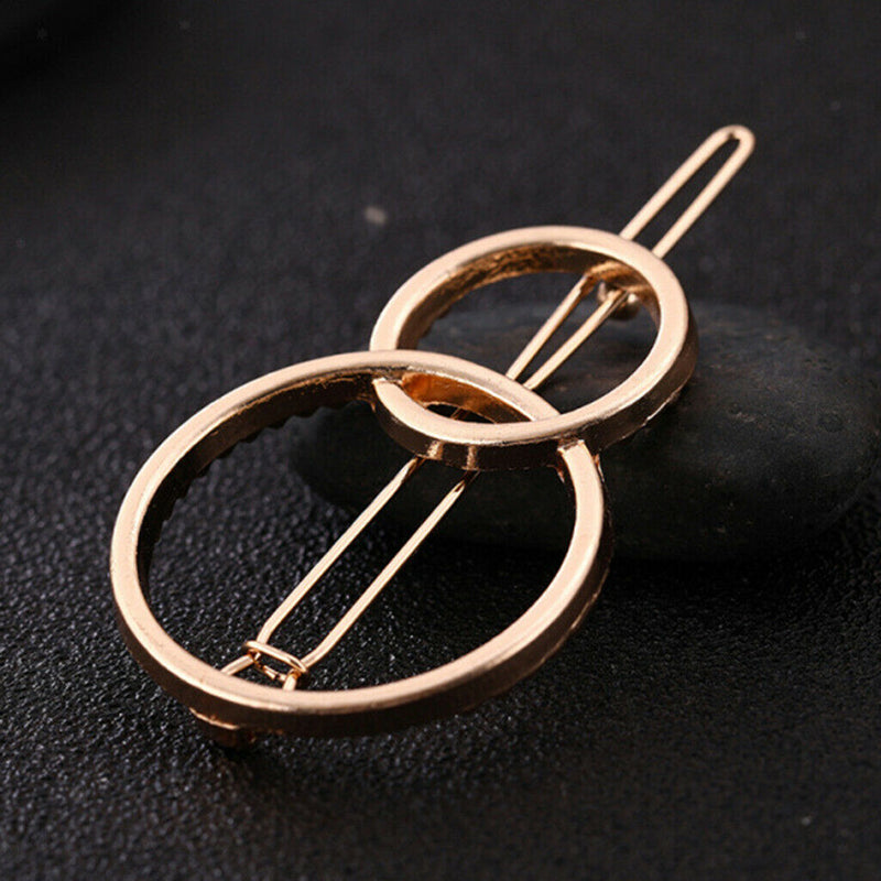 Hollow Round Geometric Metal Hair Clip Ponytail Holder Hair Accessories