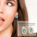 5pairs/set Rhinestone Oval Heart Ear Stud Women Round Earrings Jewelry Gift A