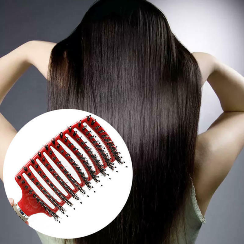 Curved Hair Rows Anti Static Vent Comb Brush Barber Hairdressing Massag PYS FJB