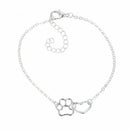Pet Paw Footprint Bracelets Shellhards Cute Animal Paws Dog Love Heart Char P4H4