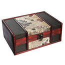 Treasure Box 9.0inch Retro Stamps Small Trunk Box for Jewelry Storage,Treas