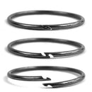 10Pcs Split Key Chain Ring Loose leaf Rings For Keychain ,Crafts Black-32mm