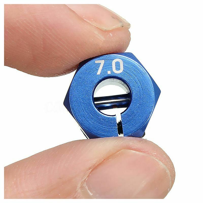 RC Blue Aluminum 7.0 Wheel Hex 12mm Drive with Pins Screws 4P HSP HPI Tamiy N3A6