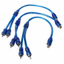 3 pcs Audio connection for 1 RCA female to 2 RCA male adapter splitter Cabl W4Z3
