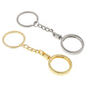 Metal Keychains Coin Keyring Souvenir Bitcoin Protector Key Ring 25mm Golden