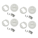 4 Pack 2" Nylon Floor Latch Lift Handle Buckle Flush Pull Yacht Boat - White