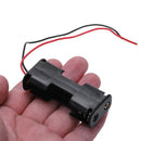 2Pcs Double Side Opening Frame 2 x 1.5V AA Battery Case Holder Black