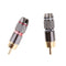 High Quality 2 x RCA Male Plug Non Solder Audio Video Locking Connector