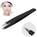 UK Professional Eyebrow Tweezers Hair Beauty Slanted Stainless Steel Tweezer