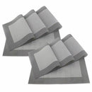 Design Set of 8 Placemats 45 x 30 CM PVC Weaves Gray Y3U9