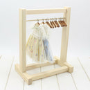 Wooden DIY Assembled Garment Rack Clothes Organizer for 1/3 1/4 1/6 BJD AOD