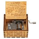 Retro Hand Cranked Music Box Wood Carved Kid Child Birthday Gift Home Decor