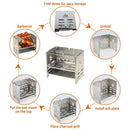 Foldable Stainless Steel Wood Stove Portable Outdoor Camping Stove Picnic B