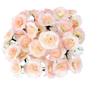 50Pcs Artificial Silk Rose Flower Heads Bulk Bride Wedding Party Decor Pink