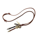 Women Men's Cool Cupid's Arrow Pendant Leather Rope Necklace Charm Jewelry