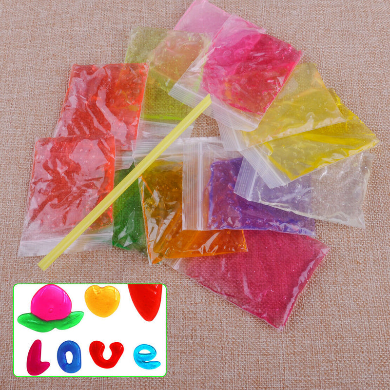 12pcs Colorful Crystal Plasticine Clay Jelly Slime Mud Kid Intelligent Toys DIY
