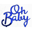 Oh Baby Pattern Happy Birthday Acrylic Cake Topper Babyshower Cupcake TopperB&X