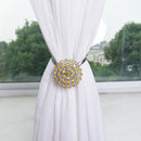 2x Magnetic Tieback Curtain Holdbacks Diamond Clips with Stretchy Rope for Home