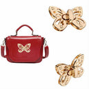Fashion Women Butterfly Tone Handbag Bag Accessories Purse Twist Turn Lock