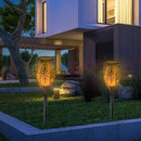 Outdoor Garden Solar Flame Light Waterproof LED Torch Lamp for Yard (2pcs)