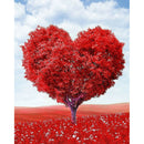 Red Heart Tree Diamond Painting 5D DIY Full Round Drill Picture Love Decor