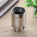 Stainless Steel Car Tail Rear Chrome Round Exhaust Pipe Tail Muffler Tip A