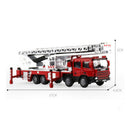 1:50 Alloy Engineering Vehicles,High Simulation Fire Truck,Fire Ladder,Clim