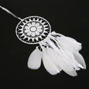 White Handmade Lace Dream Catcher Feather Bead Hanging Decor Ornament
