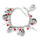 Horror Movie Charm Bracelet Gift Hand Bone Ax Ghost Halloween Creepy Fashion