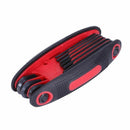 9Pc Crv Steel Universal Folding Hex Wrench Metric Bicycle Wrench Torque Wre
