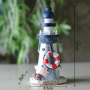 Wooden Light House Rustic Beach Home Office Nautical Tabletop Art Decor 17cm