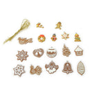 17Pcs Animal Snowflake Biscuits CHRISTMAS Hand Made Polymer Clay A