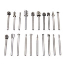 20pcs Burr Bit Grinder HSS For Routing Wood Rotary Milling File Cutter