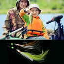 5pcs Fishing Lures Flasher Rigs Fish Skin Bait Catching New Fishing Rigs T4E2