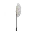 White Handmade Fabric Flower Boutonniere Men's Tuxedo Lapel Brooch Pin Stick