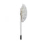 White Handmade Fabric Flower Boutonniere Men's Tuxedo Lapel Brooch Pin Stick