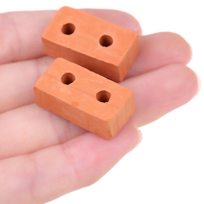 5Pcs Mini Bricks Cement Cinder Models Toys Build Your Own Tiny Bricks Wall BX