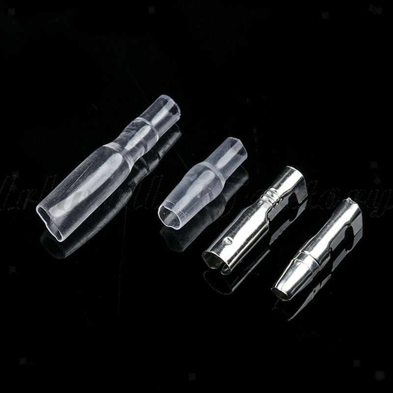 200x 4.0mm Bullet Male & Female Wire Terminals Connector with Insulation Cover