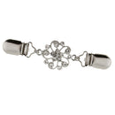 Crystal Rhinestone Cardigan Shrug Sweater Pin Clips Shirt Collar Cinch Clothing