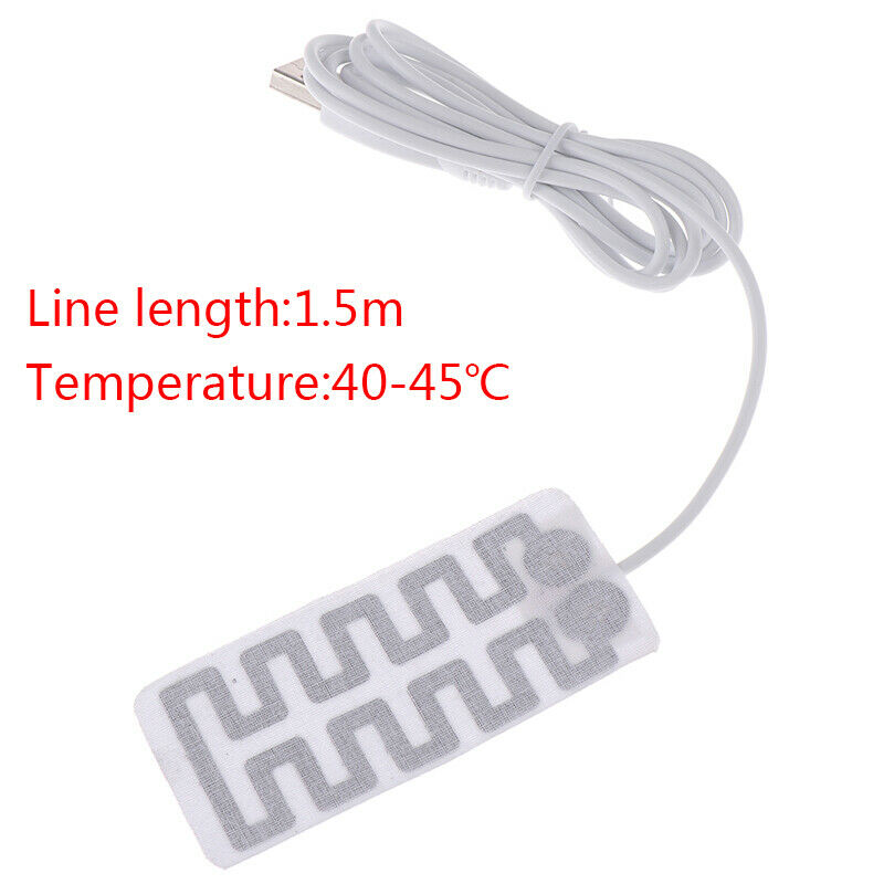 4*8CM 5V Carbon Fiber Heating Pad Hand Warmer USB Film Infrared Fever Heat MTE