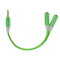 Headphone 3.5mm Y Splitter Jack Male to 2 Dual Female Audio Cable Lead Green