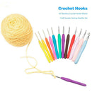 Crochet Hooks Set Ergonomic Soft Grip Handle Knitting Needles Kit with Case
