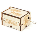 Retro Wood White Hand Cranked Music Box Kids Child Birthday Gift Home Decor