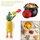 Reusable Silicone Cute Rooster Soup Seasoning Jar Spice Box Box Holder Container