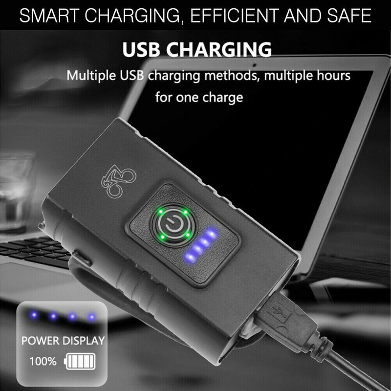 Bike Front LED Lamp Cycling Head Light USB Rechargeable Waterproof Bicycle Lamp