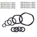 40pc M21,22,24,27~40 Wave Wavy Spring Crinkle Washer Kit Black Zinc Plated Steel