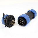 21mm 4 Pin Connecting Aviation Plug Waterproof Cable Gland w Cap