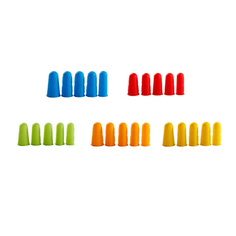 2PCS Silicone Finger Protector Sleeve Insulation Anti-skid Cover Hand Pr RQW