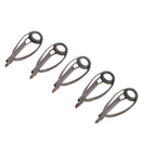 5pcs Fishing Rod Guides Tips w/ Ceramic Eye Ring Spinning Rod Part Top Rings